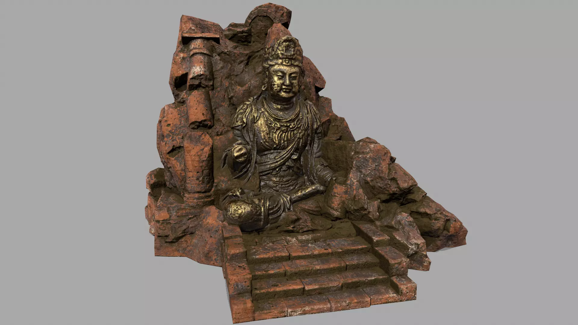 buda rock Low-poly 3D model