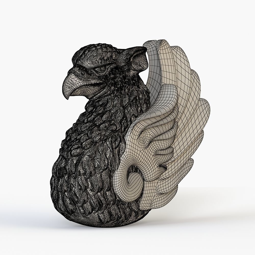 Griffin bust for 3D printing 3D print model_6