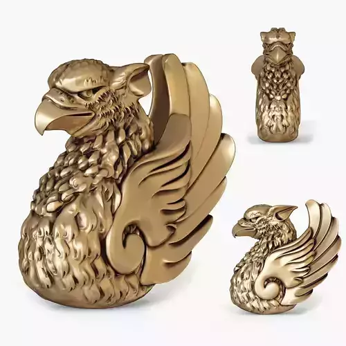 Griffin bust for 3D printing