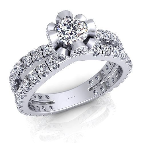 Vintage Collection Woman Diamond Ring  3D print model