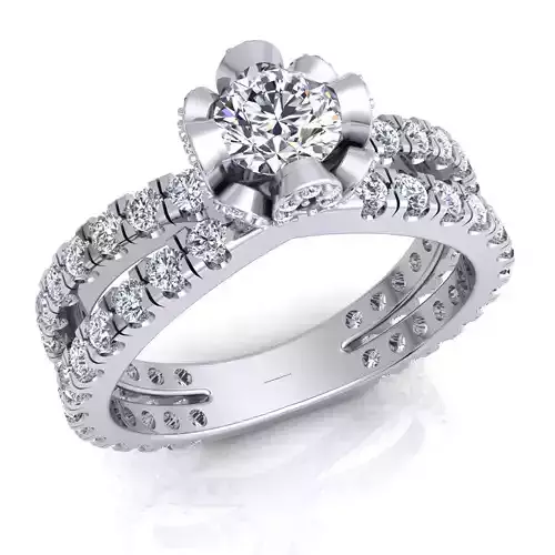Vintage Collection Woman Diamond Ring  3D print model