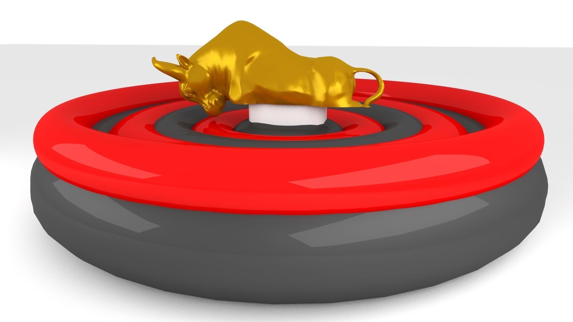 3D model Rodeo inflatable game bull sport Low-poly 3D model_2