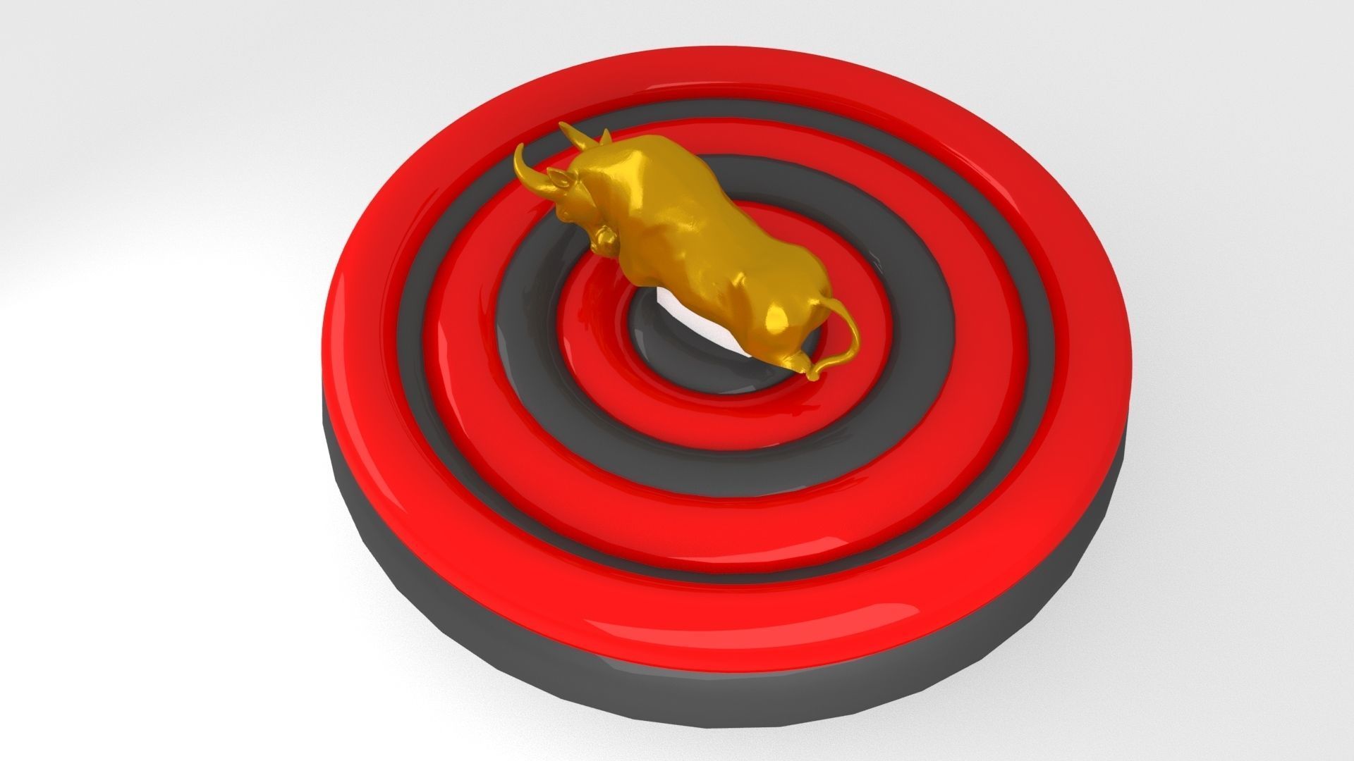 3D model Rodeo inflatable game bull sport Low-poly 3D model_1