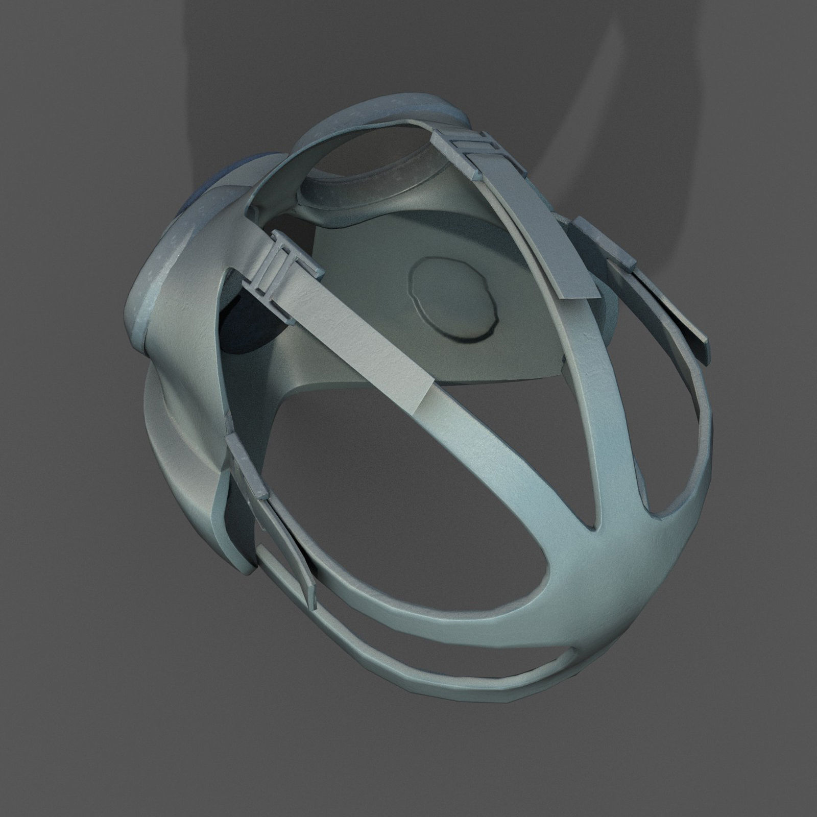 Gas mask protection pollution fantasy scifi military helmet  Low-poly 3D model_6