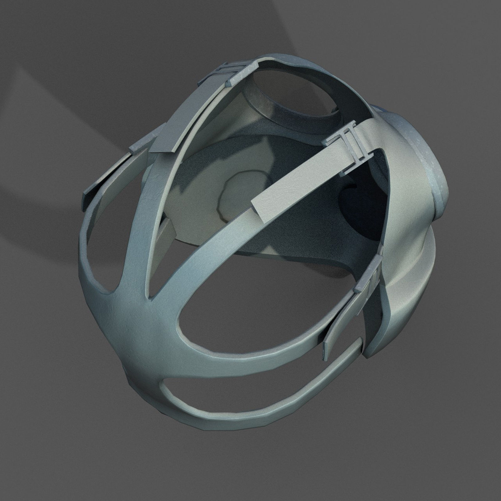 Gas mask protection pollution fantasy scifi military helmet  Low-poly 3D model_7