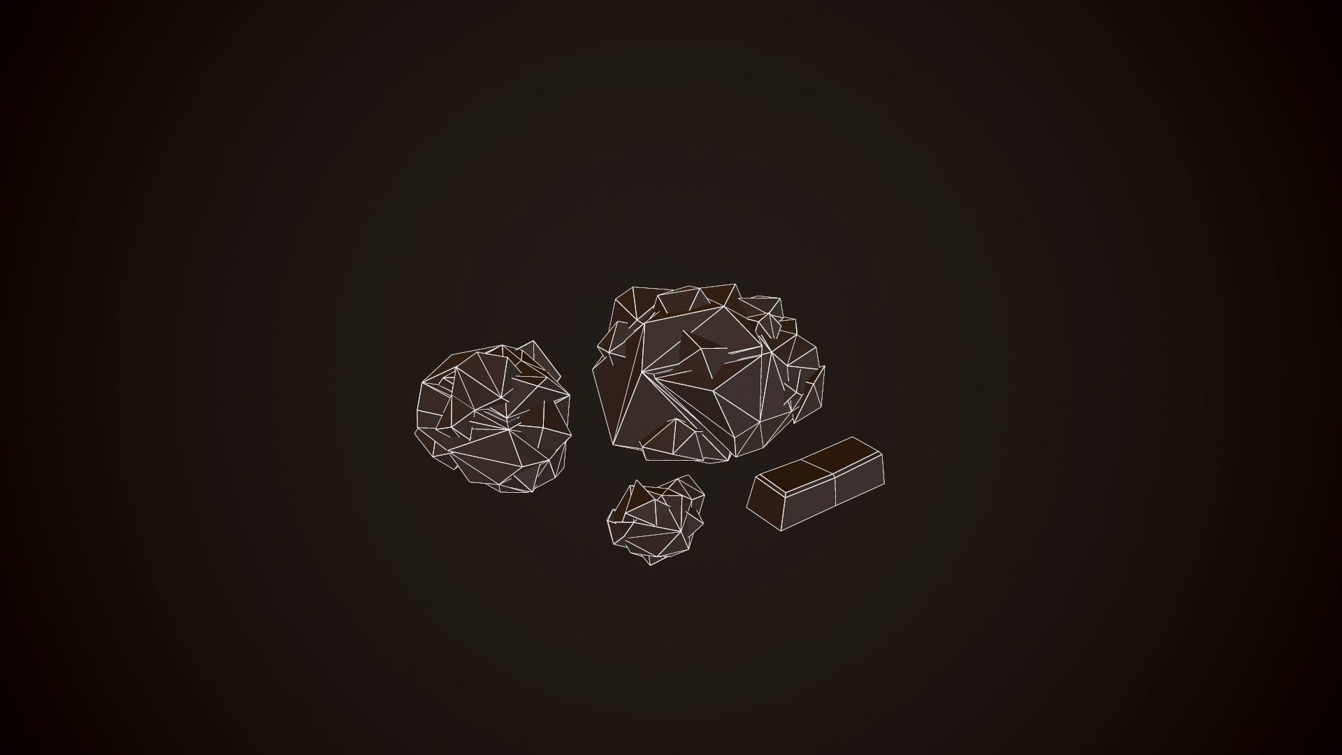 LowPoly MineAssets wheelbarrow Low-poly 3D model_9