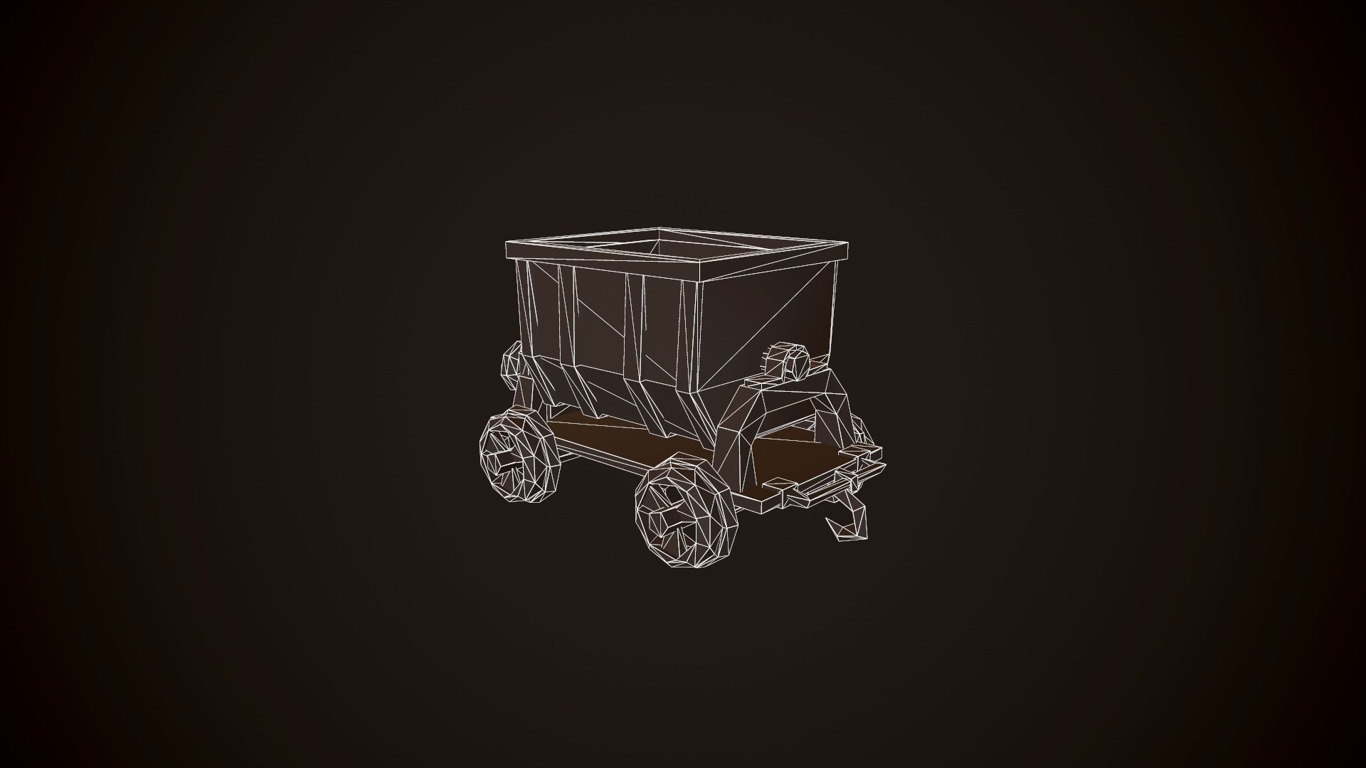 LowPoly MineAssets wheelbarrow Low-poly 3D model_5