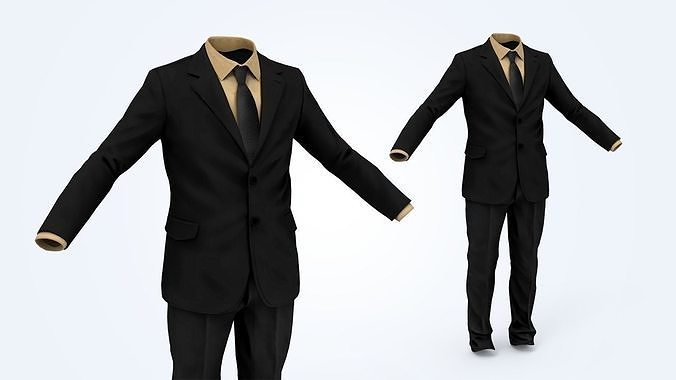 Business Suit Man Low-poly 3D model