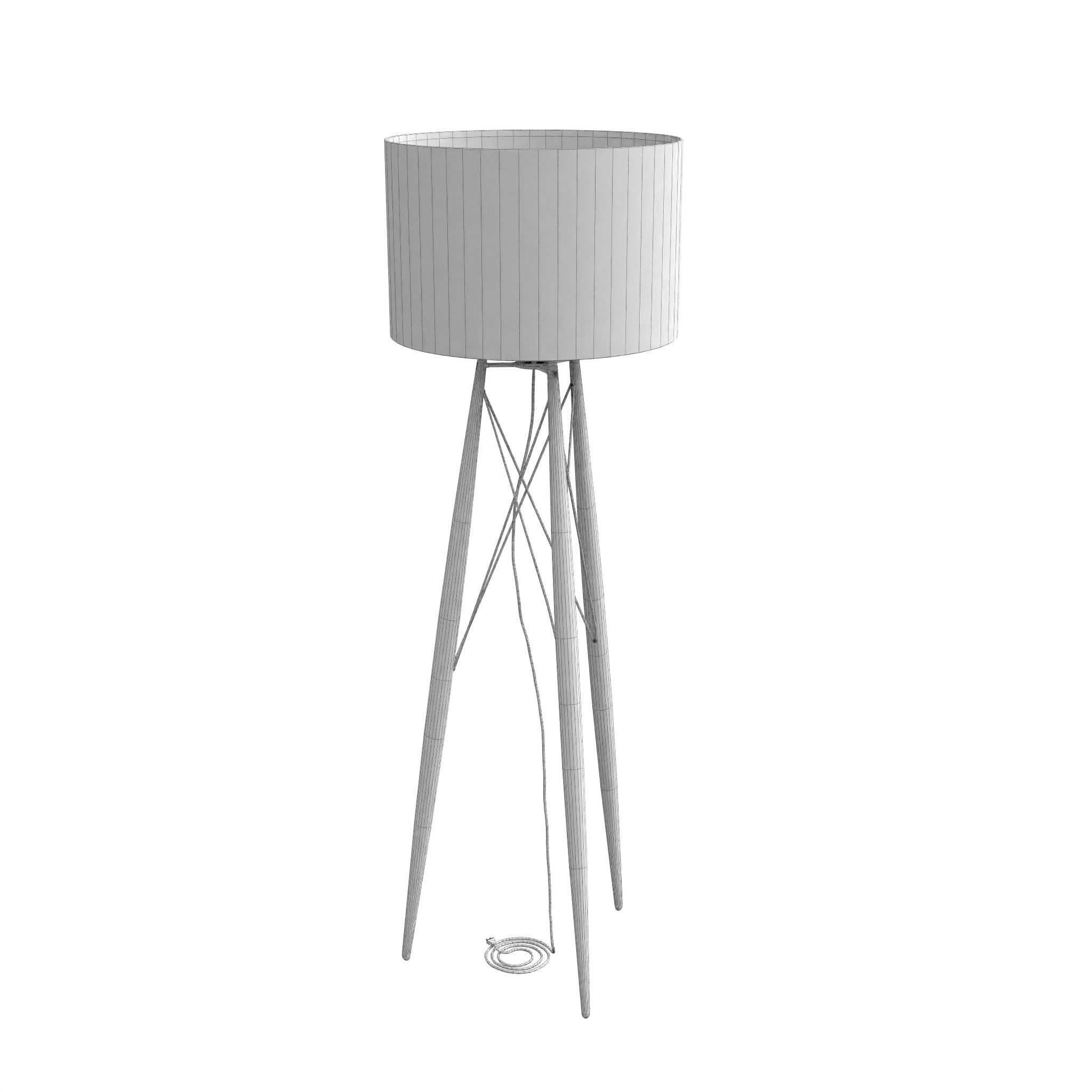 Lamp01 floor lamp with shade Low-poly 3D model_2
