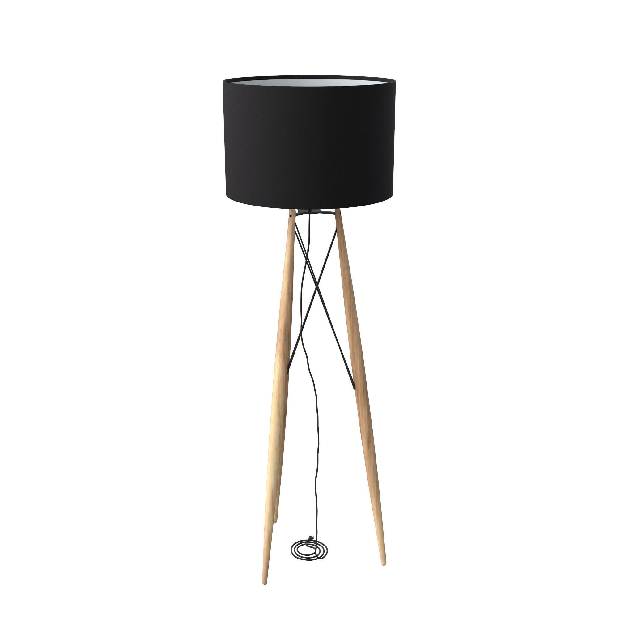 Lamp01 floor lamp with shade Low-poly 3D model_5