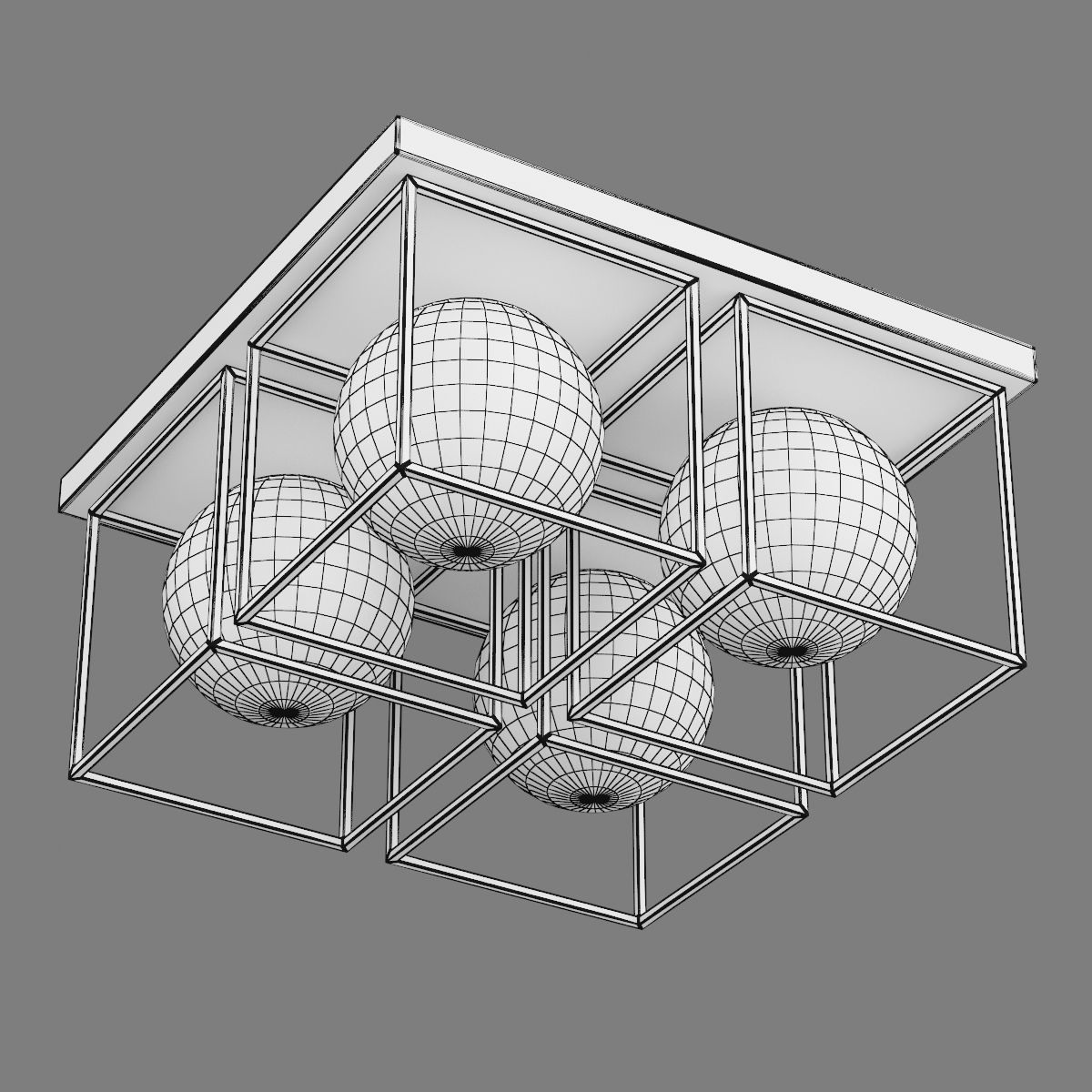732147 Gabbia Lightstar Ceiling Lamp 3D model_5