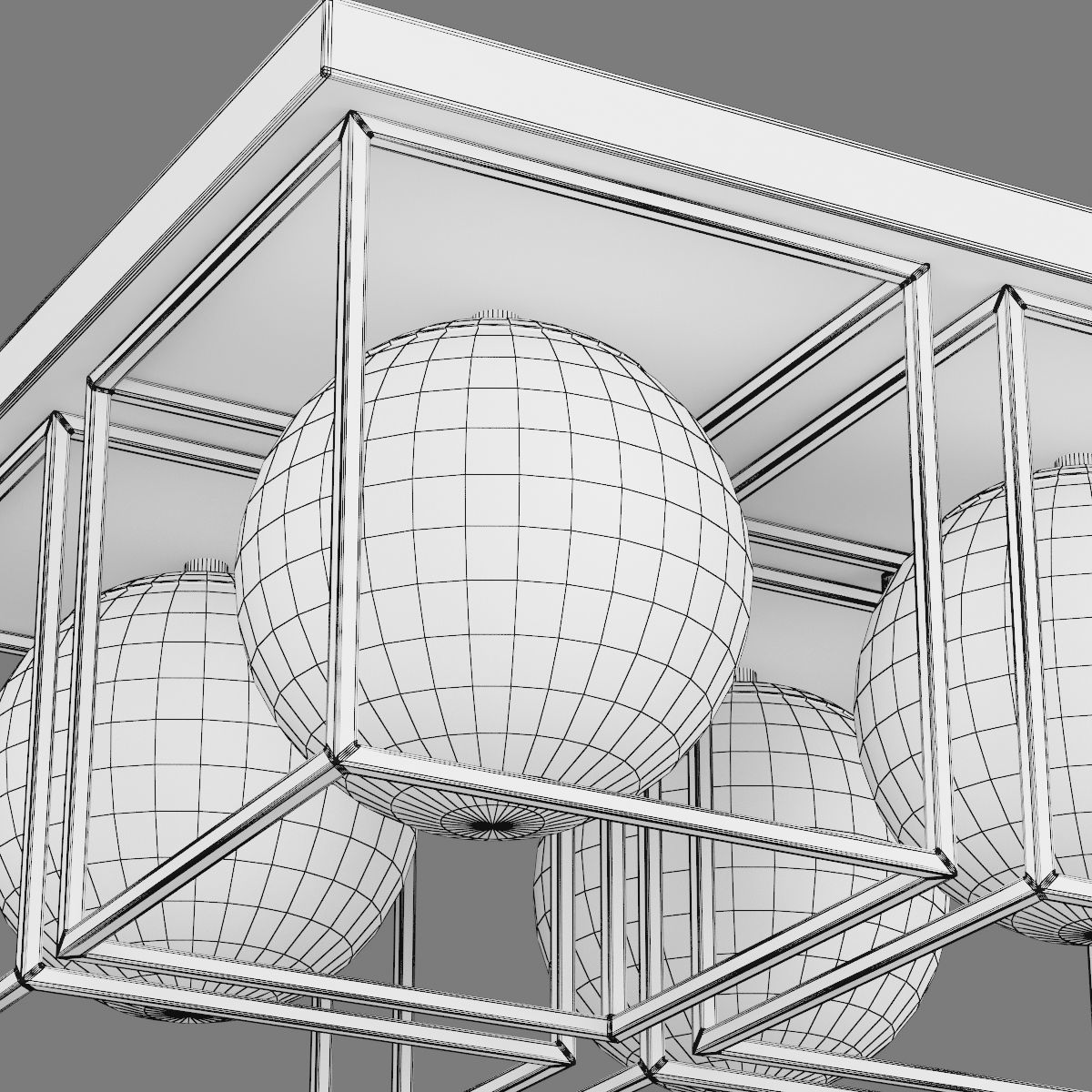 732147 Gabbia Lightstar Ceiling Lamp 3D model_7