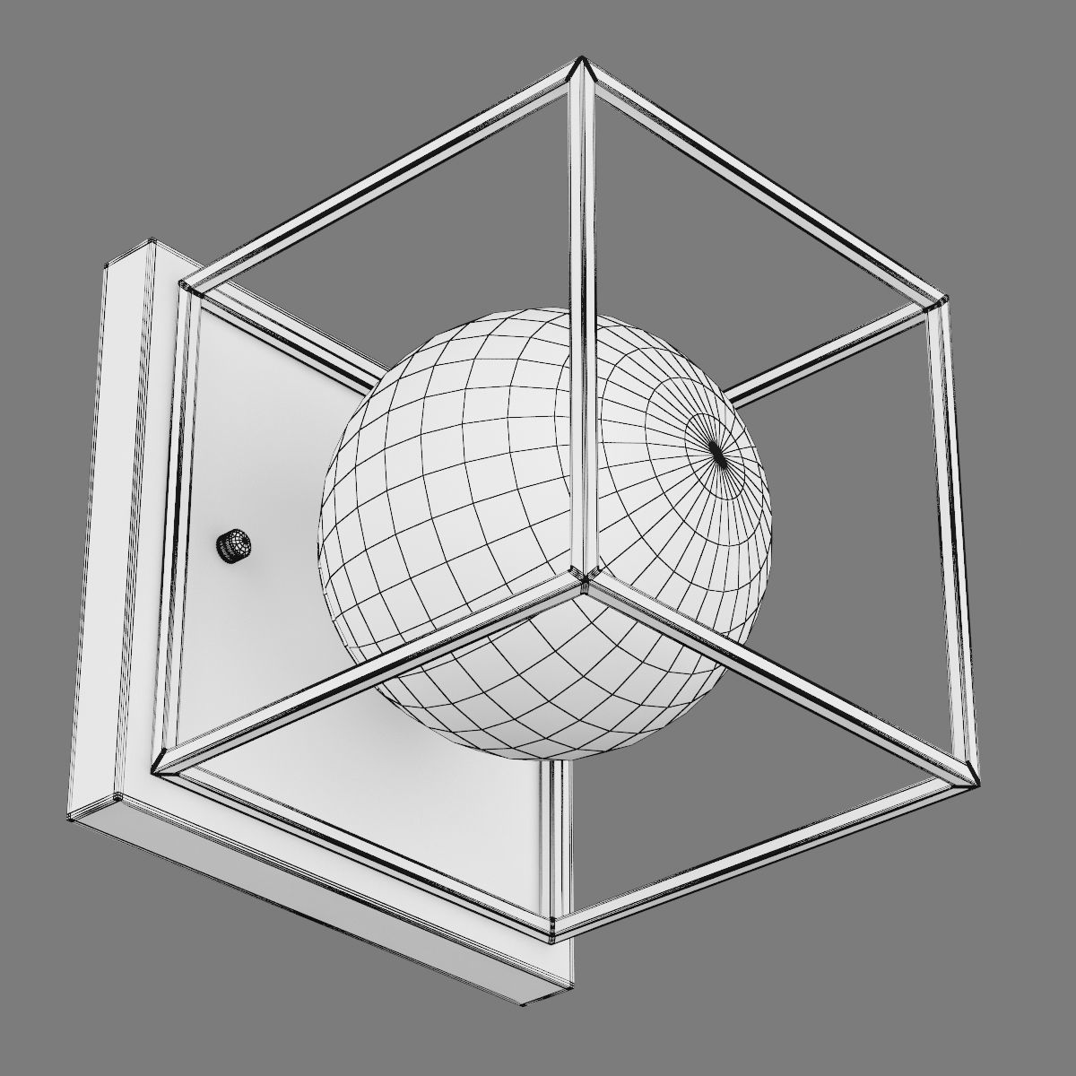 732617 Gabbia Lightstar Sconce or Ceiling chandelier 3D model_8