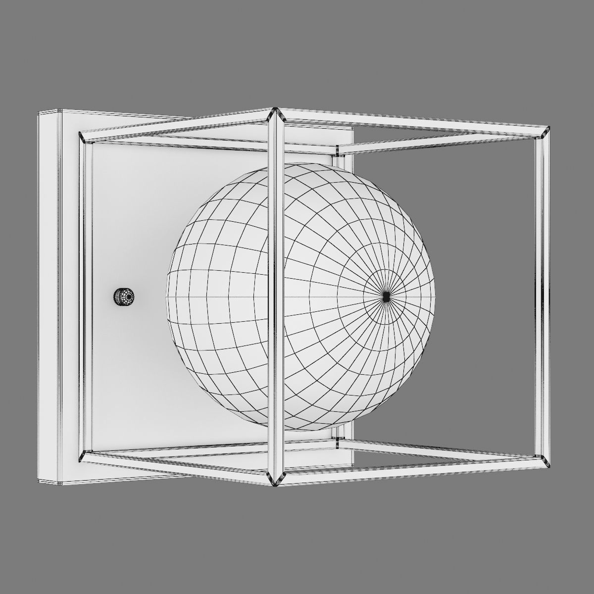 732617 Gabbia Lightstar Sconce or Ceiling chandelier 3D model_6
