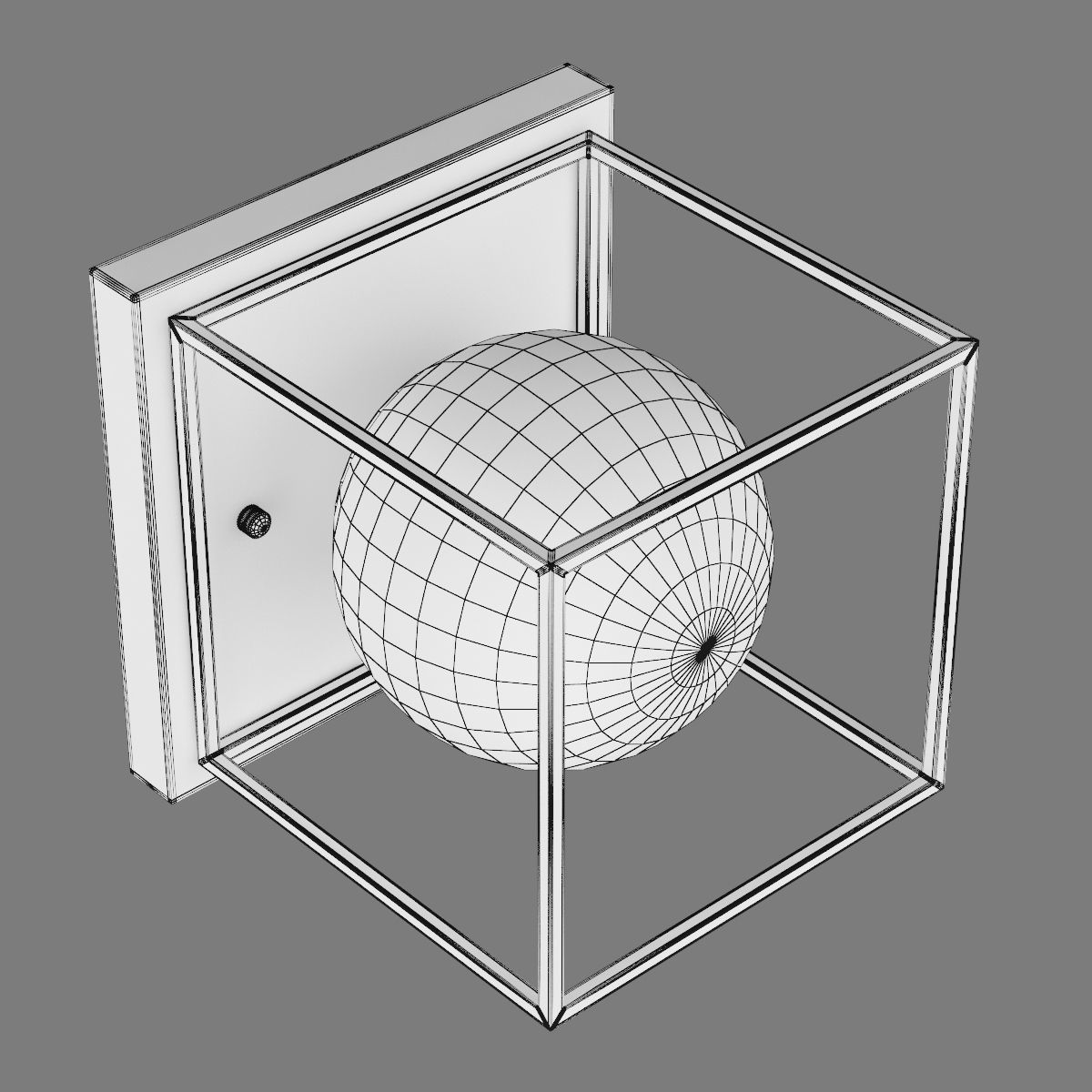 732617 Gabbia Lightstar Sconce or Ceiling chandelier 3D model_7