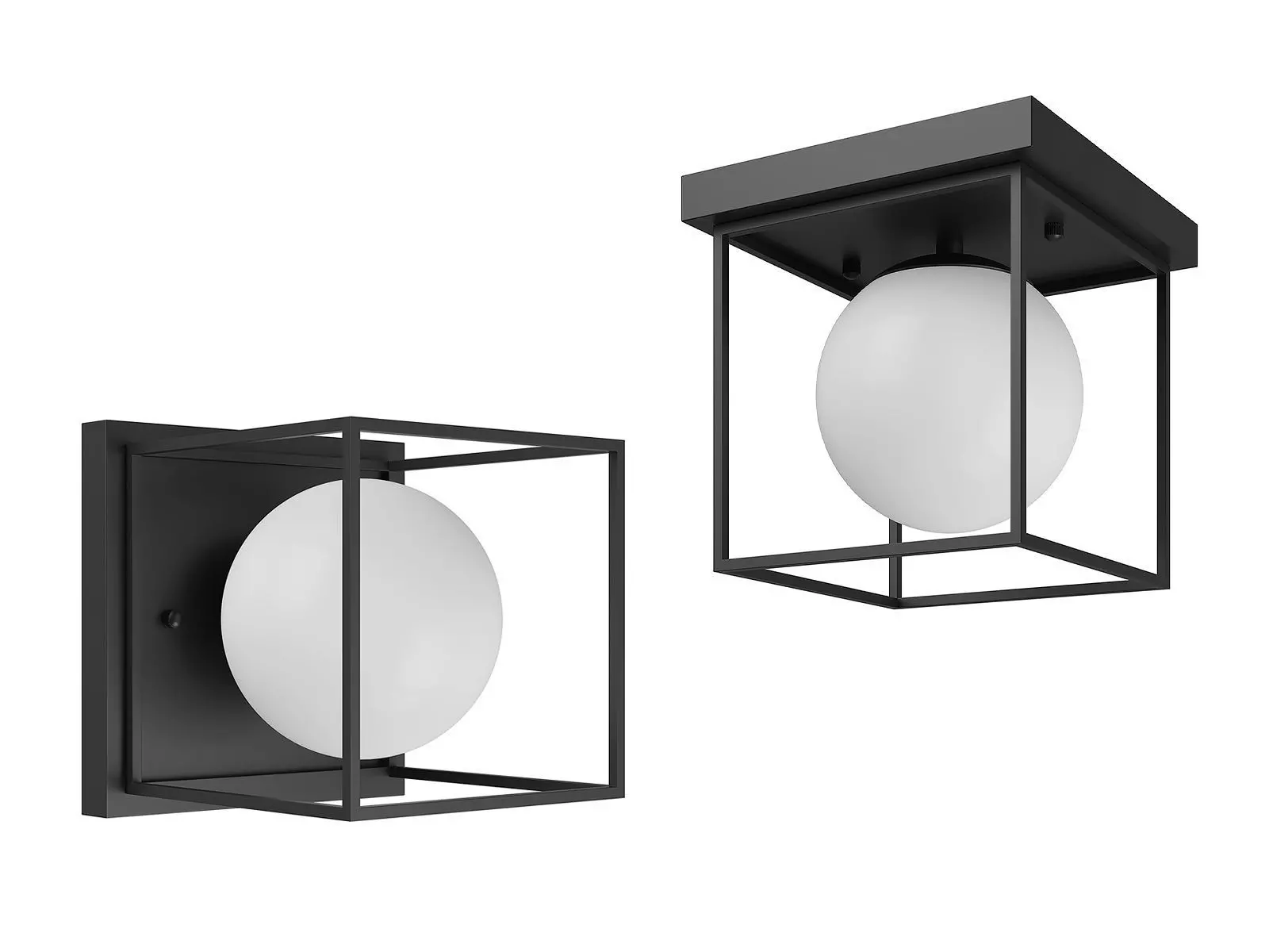 732617 Gabbia Lightstar Sconce or Ceiling chandelier 3D model_0