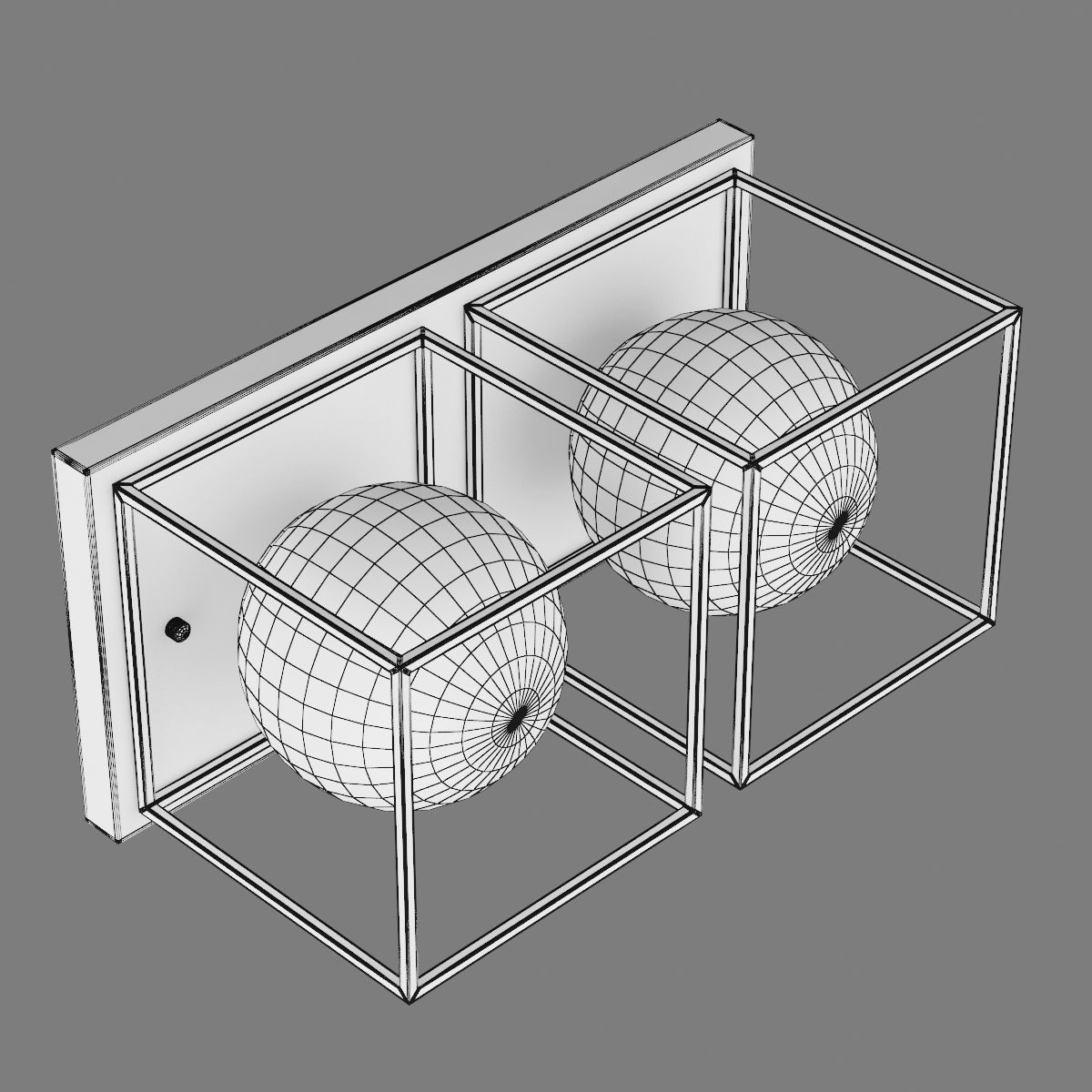 732627 Gabbia Lightstar Sconce or Ceiling chandelier 3D model_7