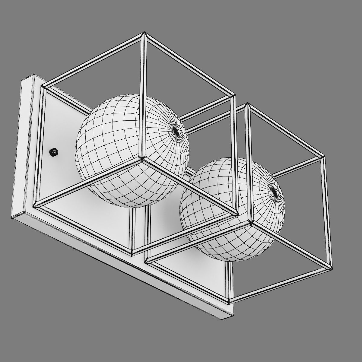732627 Gabbia Lightstar Sconce or Ceiling chandelier 3D model_8