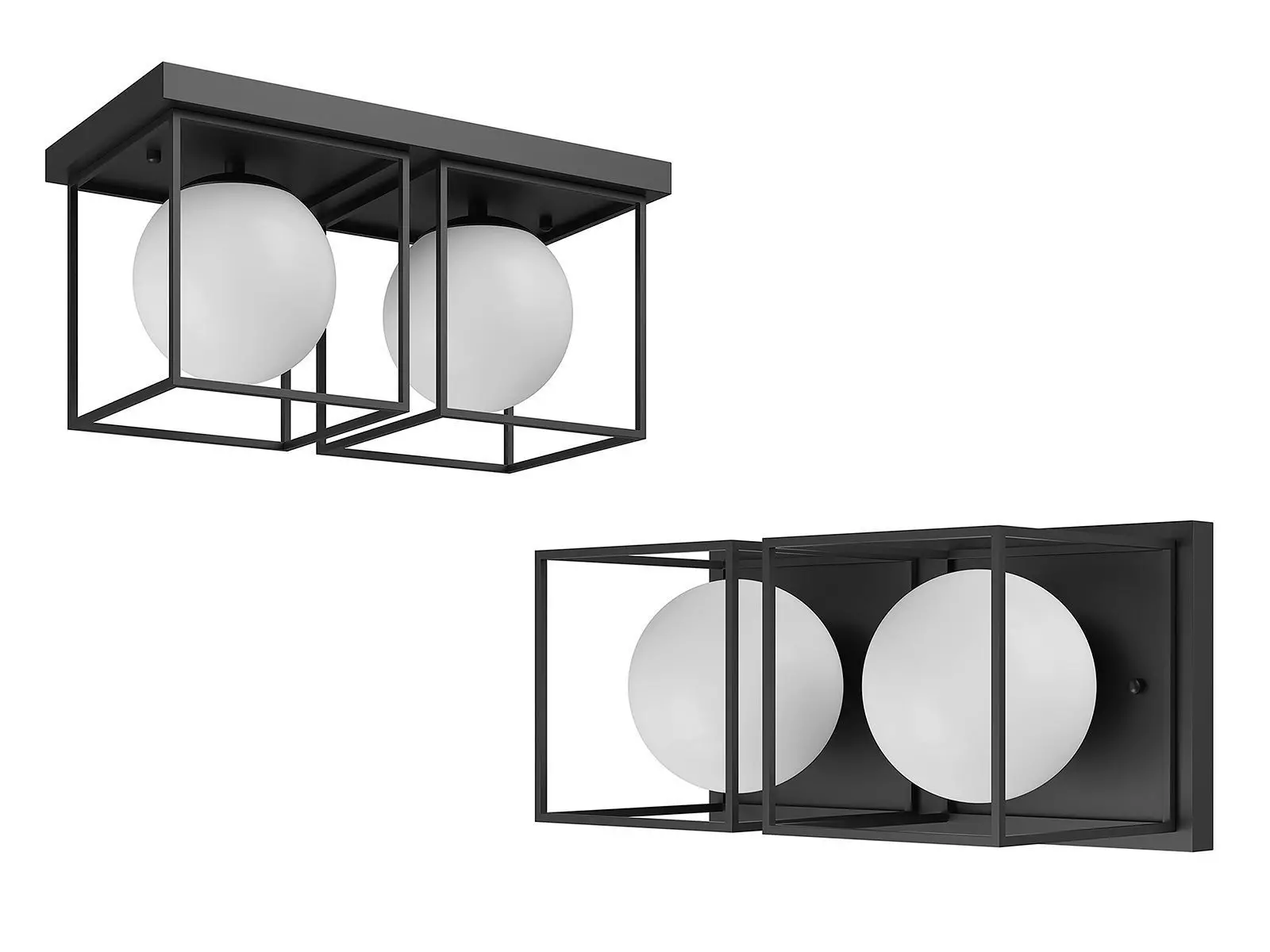 732627 Gabbia Lightstar Sconce or Ceiling chandelier 3D model_0