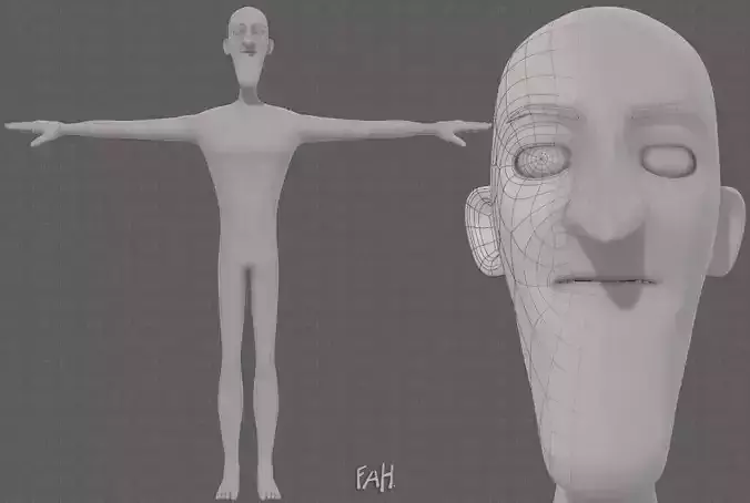 Base mesh man character V22