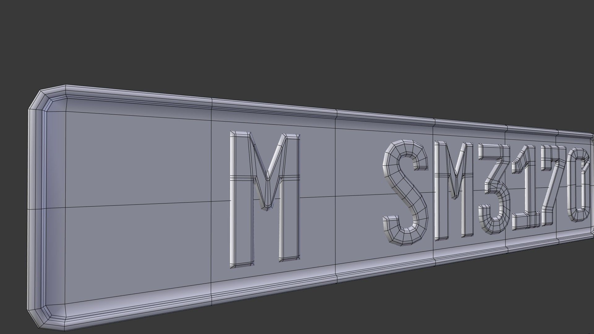 License Plate Germany EU Low-poly 3D model_10
