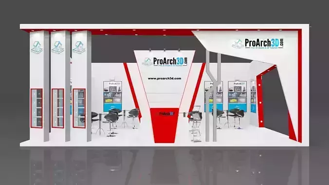 Exhibition stall 9 mtr x 6 mtr 3 sides open
