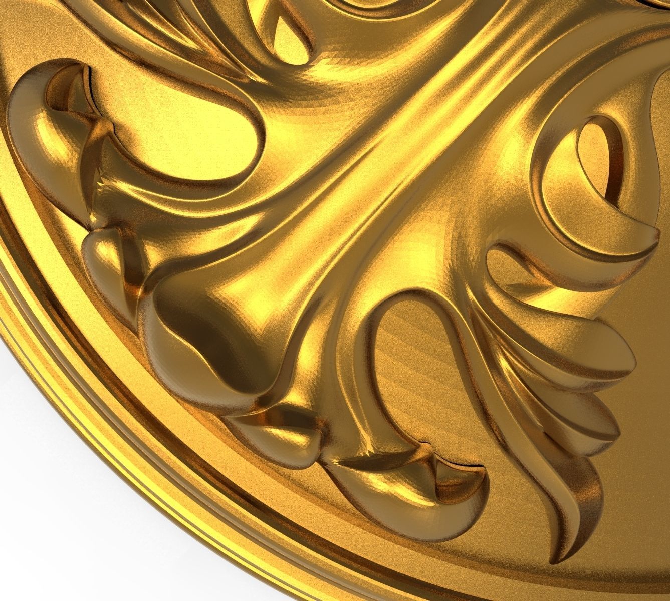 decorative rosette 3D model_1