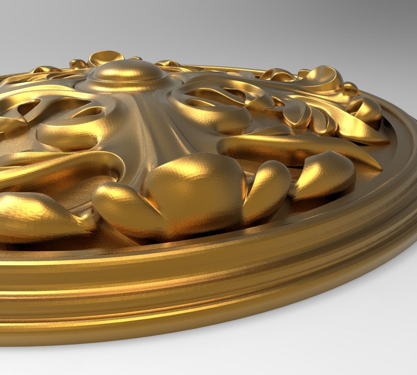 decorative rosette 3D model_4