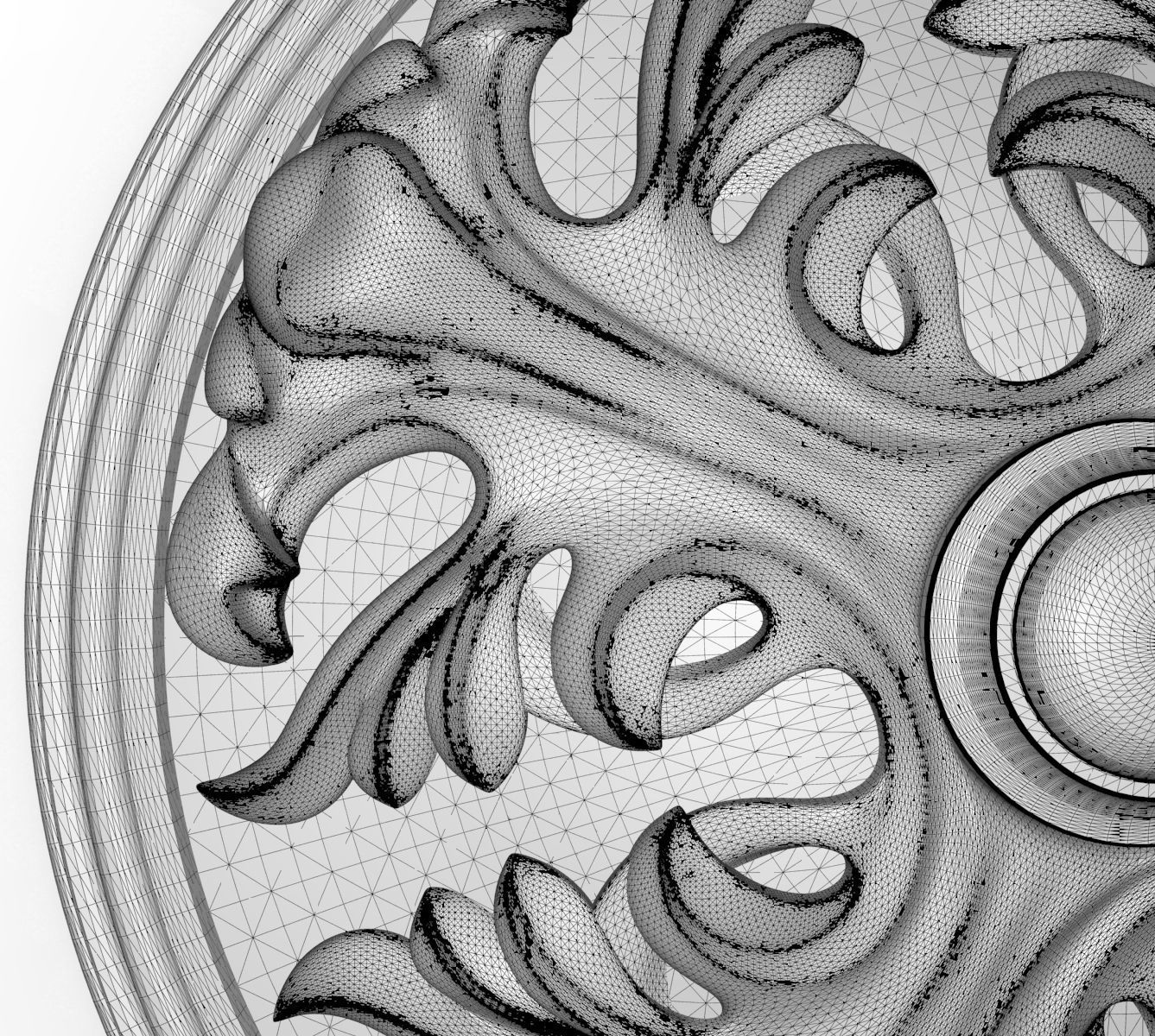 decorative rosette 3D model_9