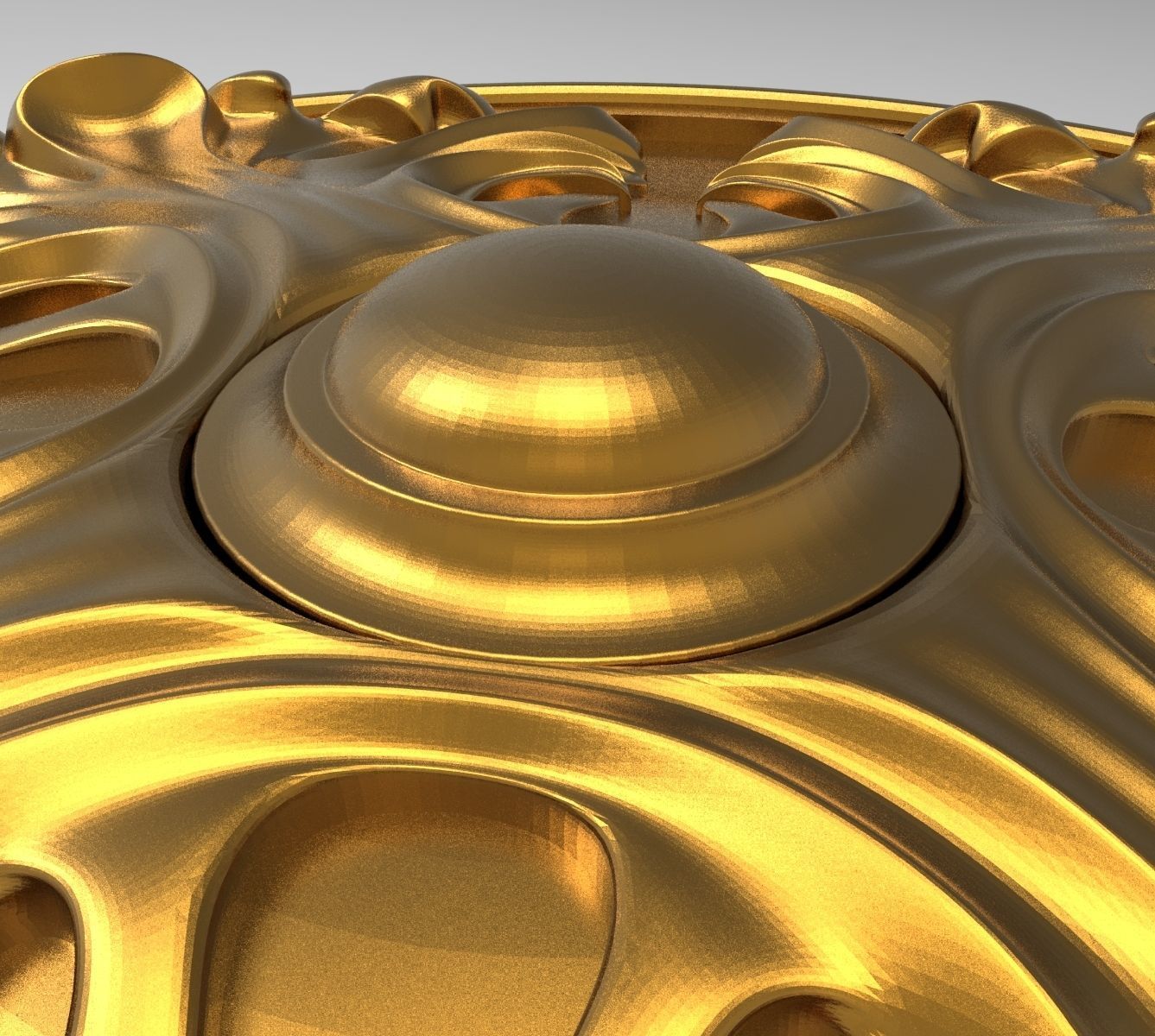 decorative rosette 3D model_3