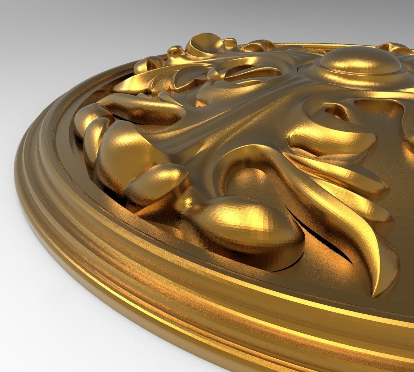 decorative rosette 3D model_2