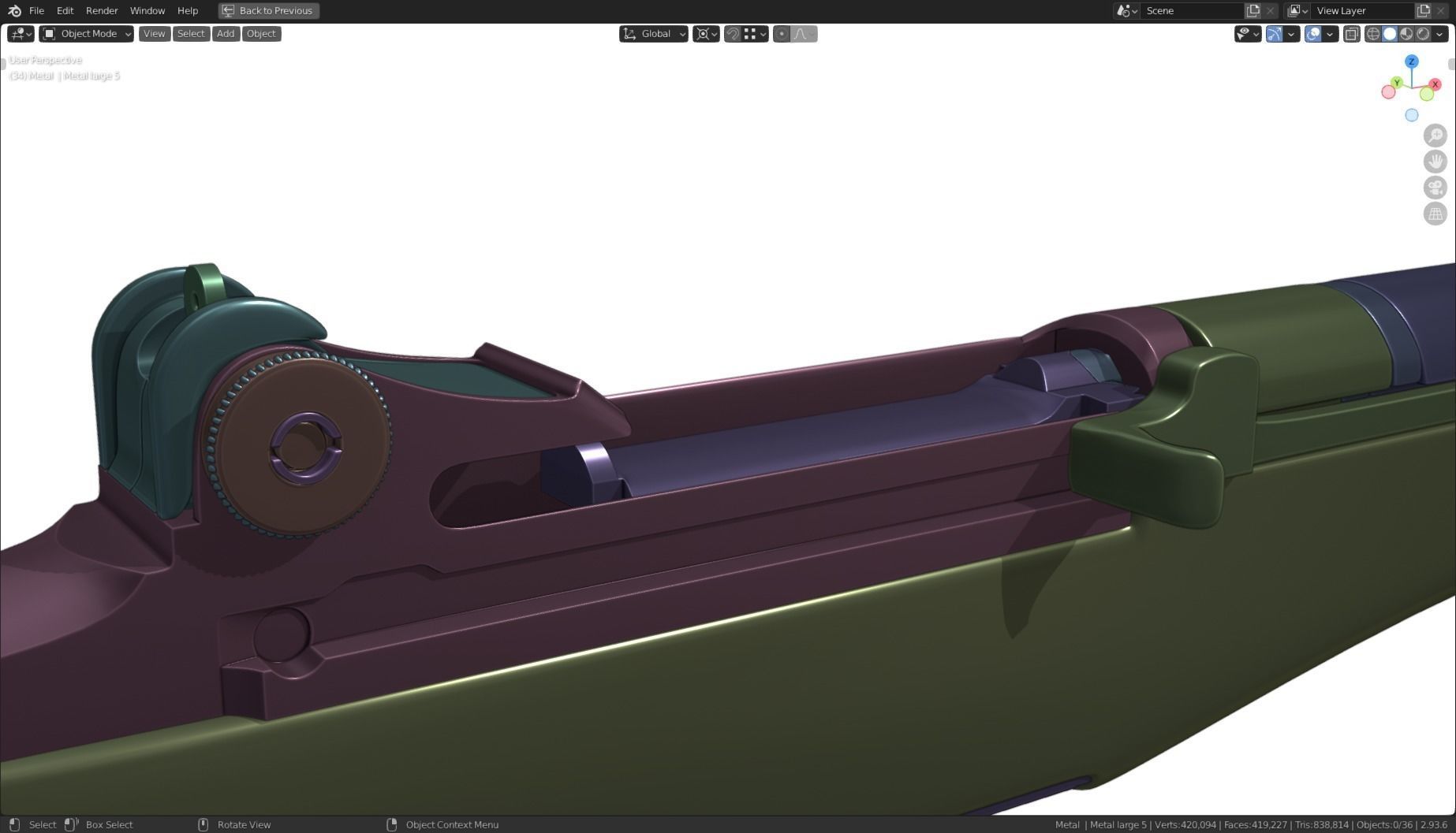 M1 Garand High Poly 3D model_23