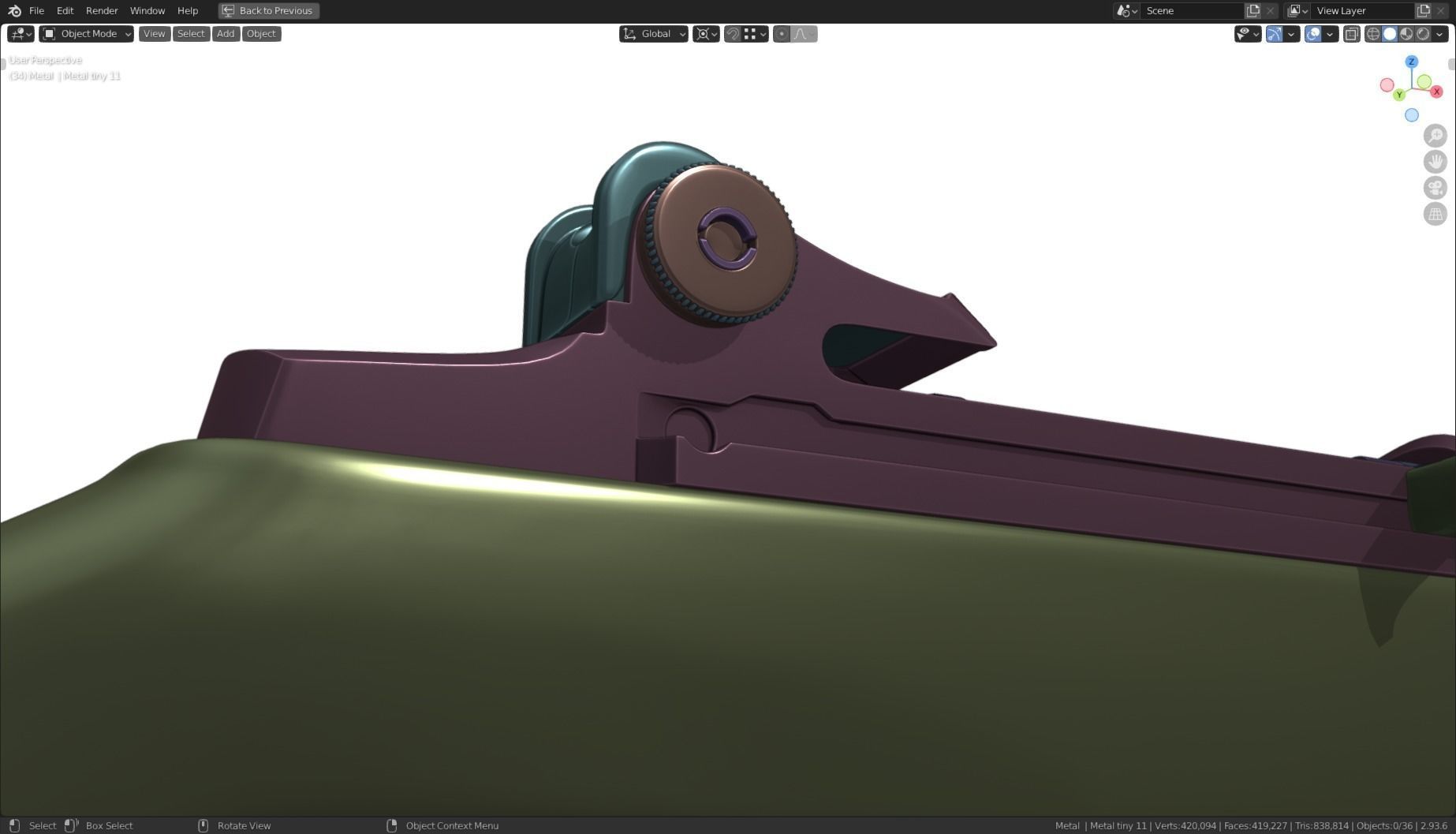 M1 Garand High Poly 3D model_22