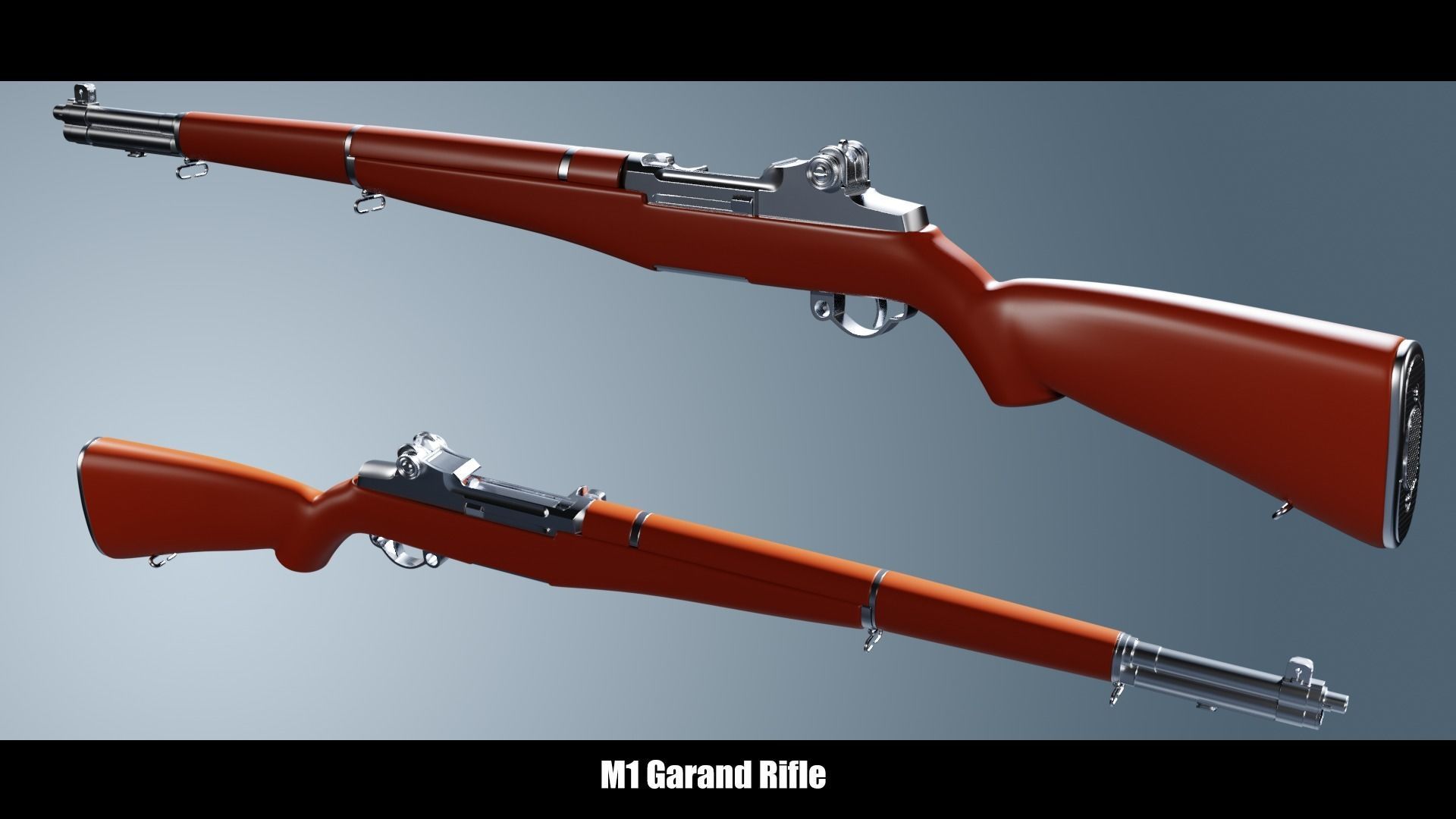 M1 Garand High Poly 3D model_2