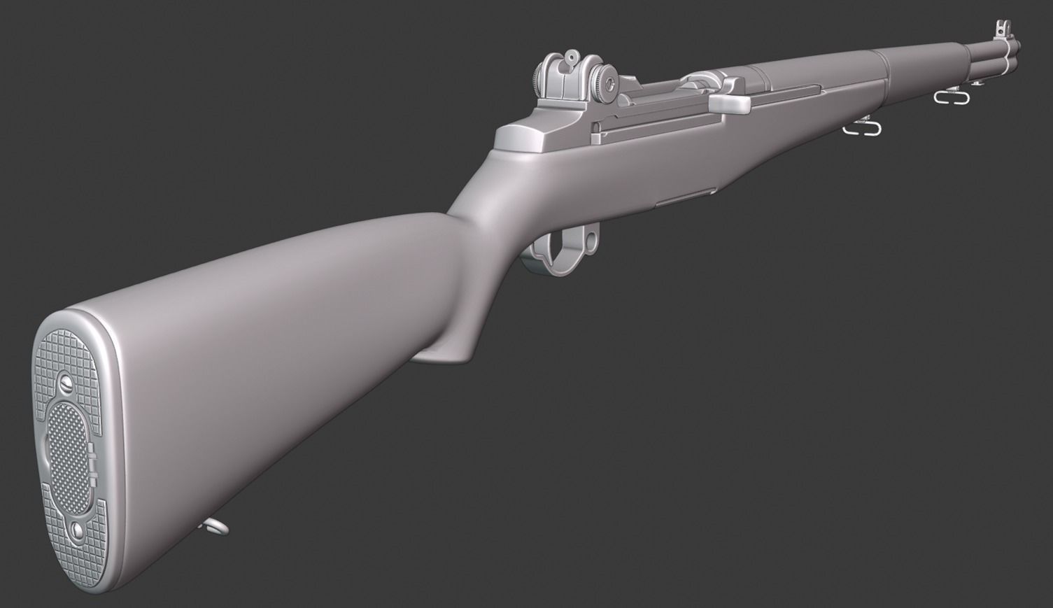 M1 Garand High Poly 3D model_9