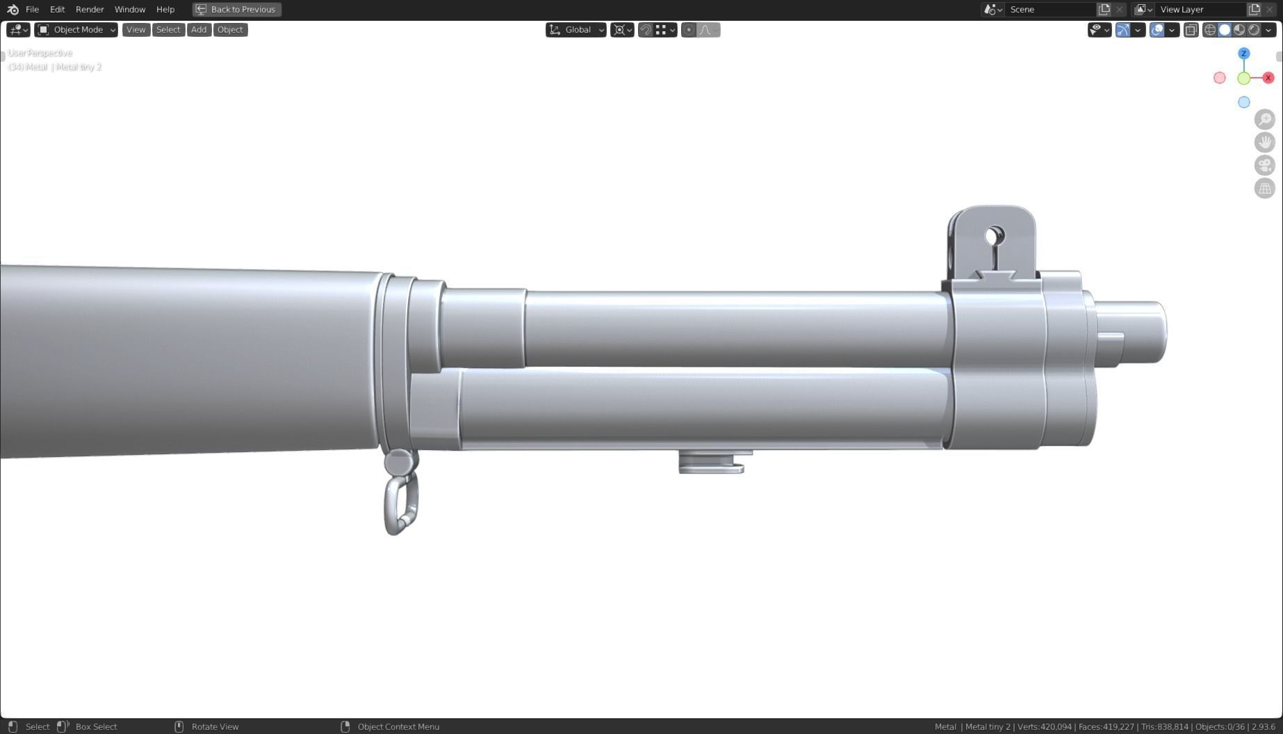 M1 Garand High Poly 3D model_14
