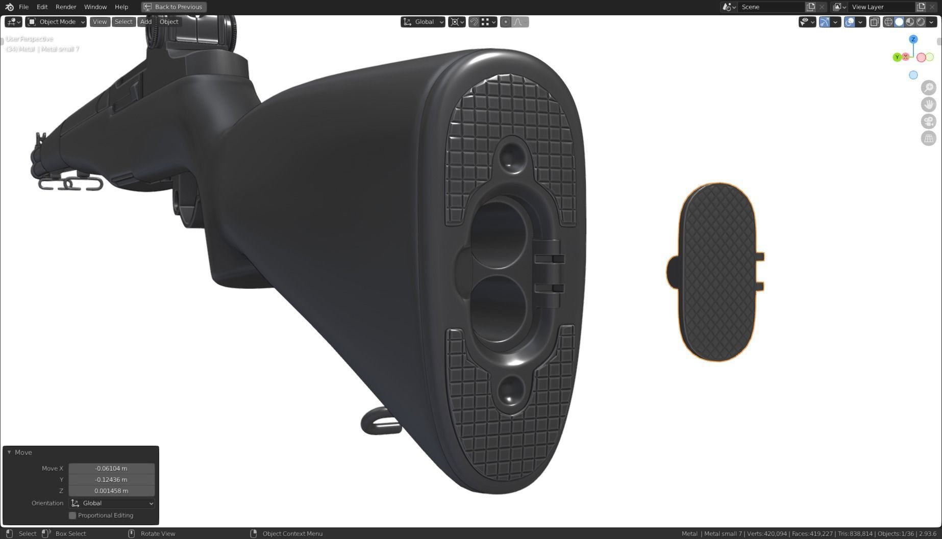 M1 Garand High Poly 3D model_13