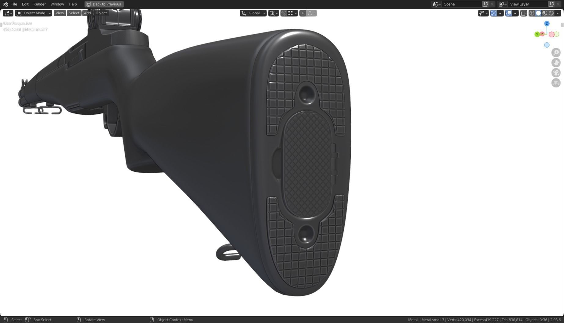 M1 Garand High Poly 3D model_27