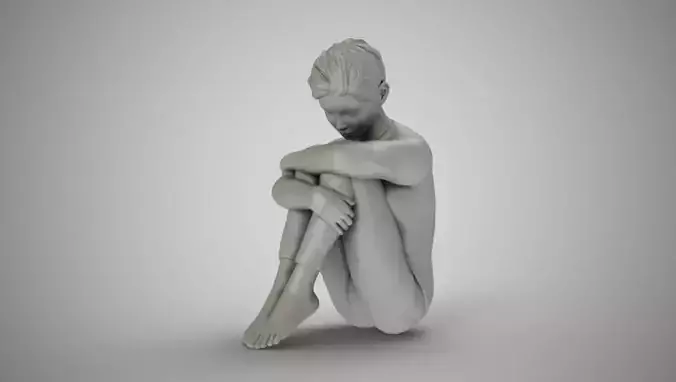 Story of an Introvert Girl 3D print model