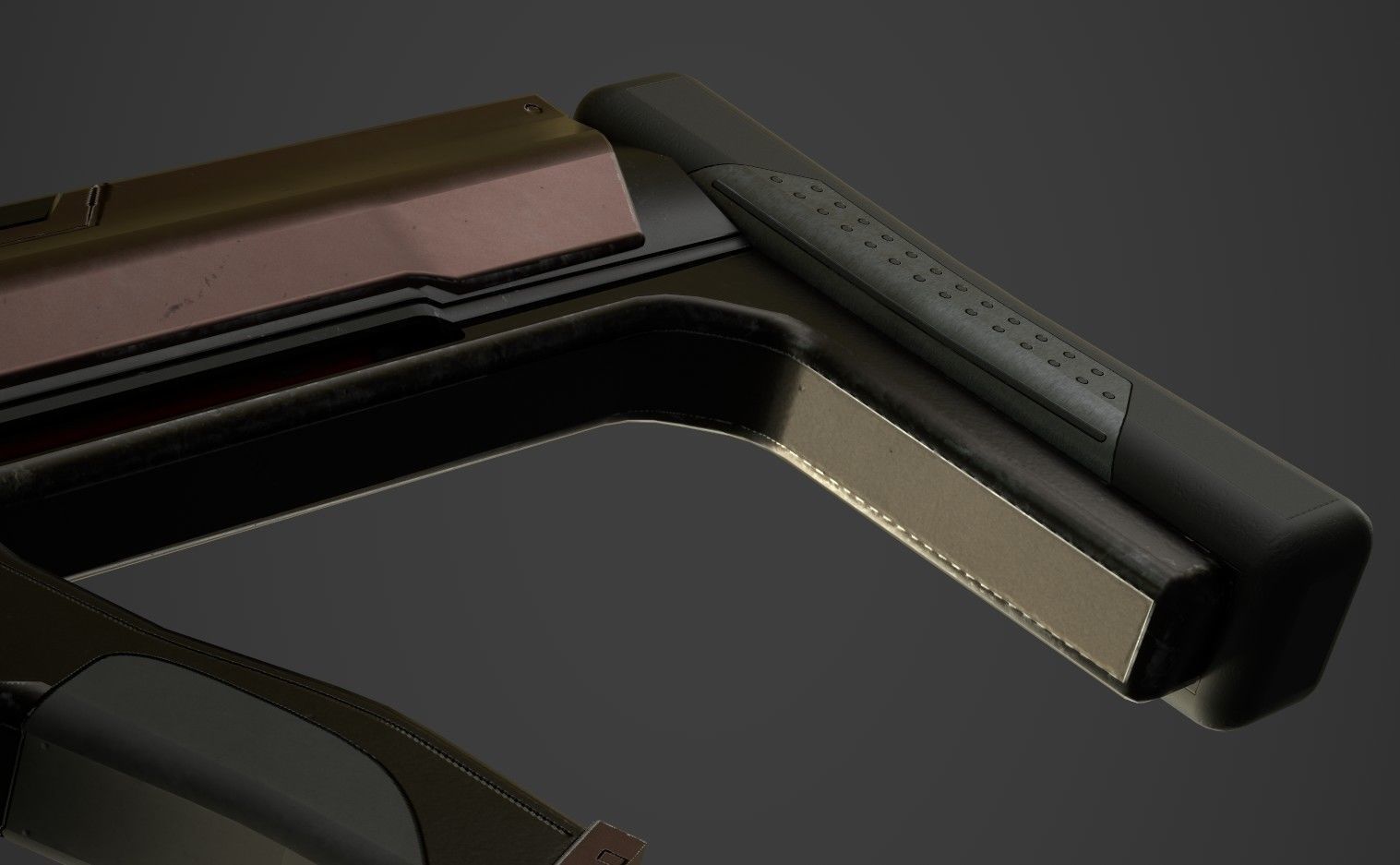 UE4 Destiny Auto Rifle Weapon Optimized Polygon Low-poly 3D model_5