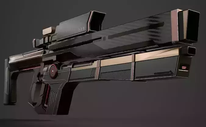 UE4 Destiny Auto Rifle Weapon Optimized Polygon
