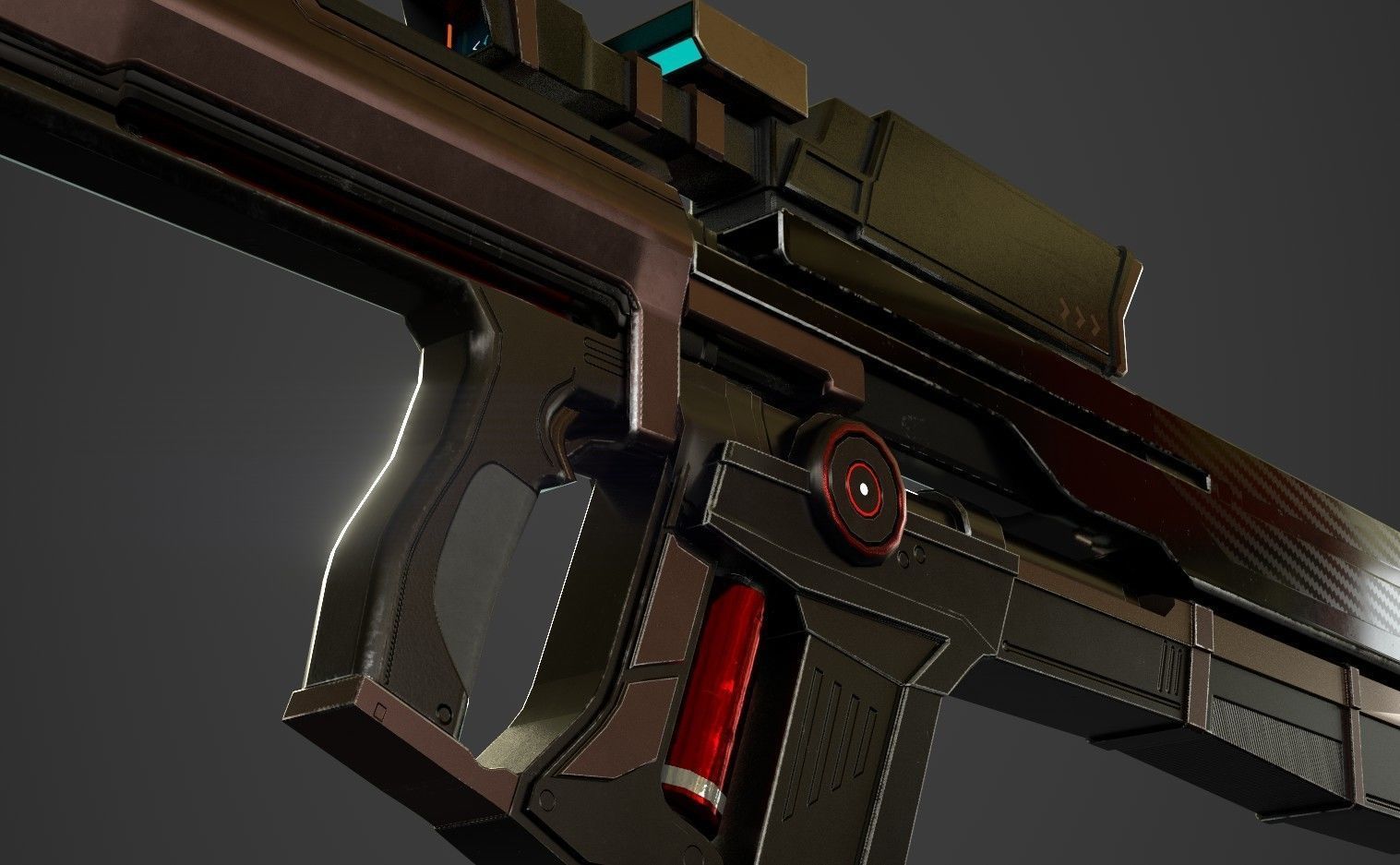 UE4 Destiny Auto Rifle Weapon Optimized Polygon Low-poly 3D model_4