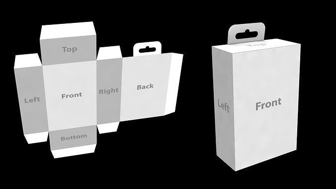 3D Package Cardboard  Box or Bag 3D model
