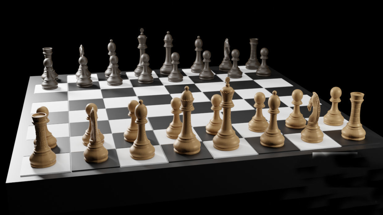 chess set 3D model_2