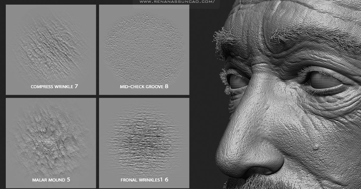 VDM FULL FACIAL SKIN PACK 3D model_2