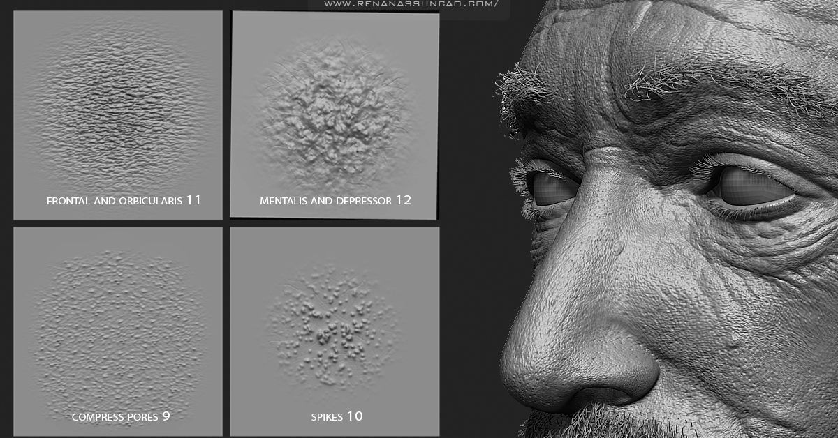 VDM FULL FACIAL SKIN PACK 3D model_3