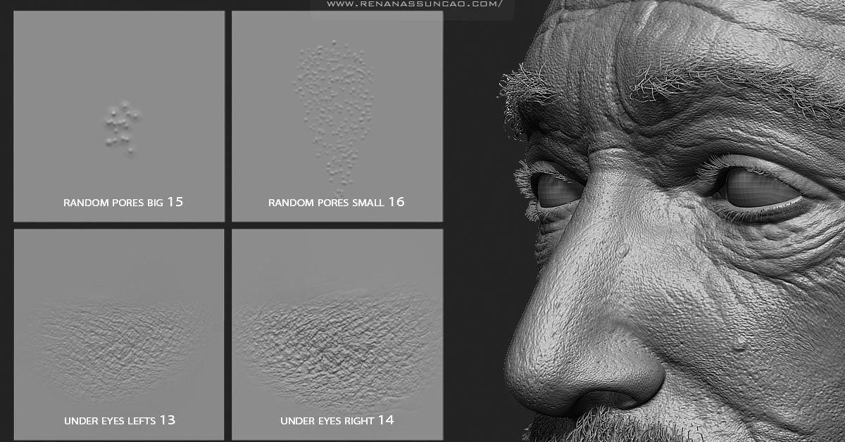 VDM FULL FACIAL SKIN PACK 3D model_4