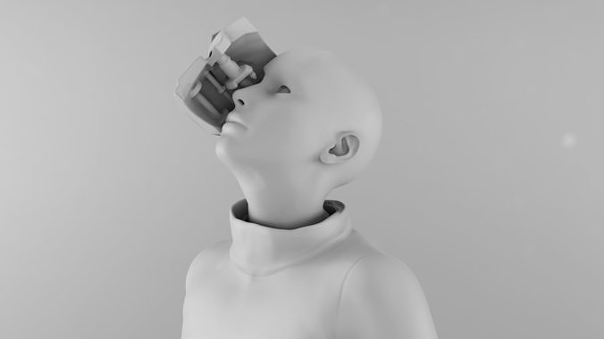 Robot Girl 3D print model