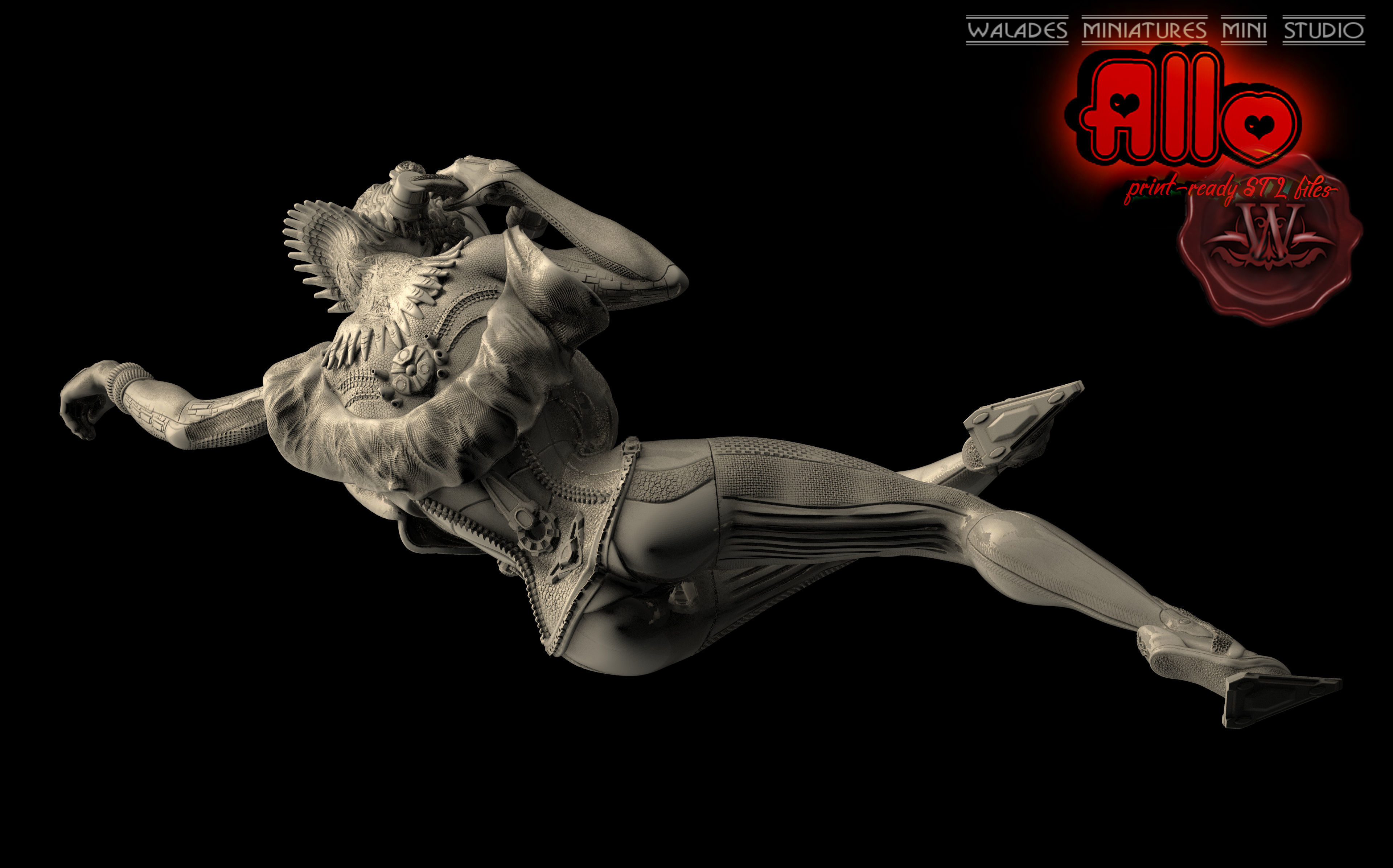 ALLO cyberwoman 3D print model_2