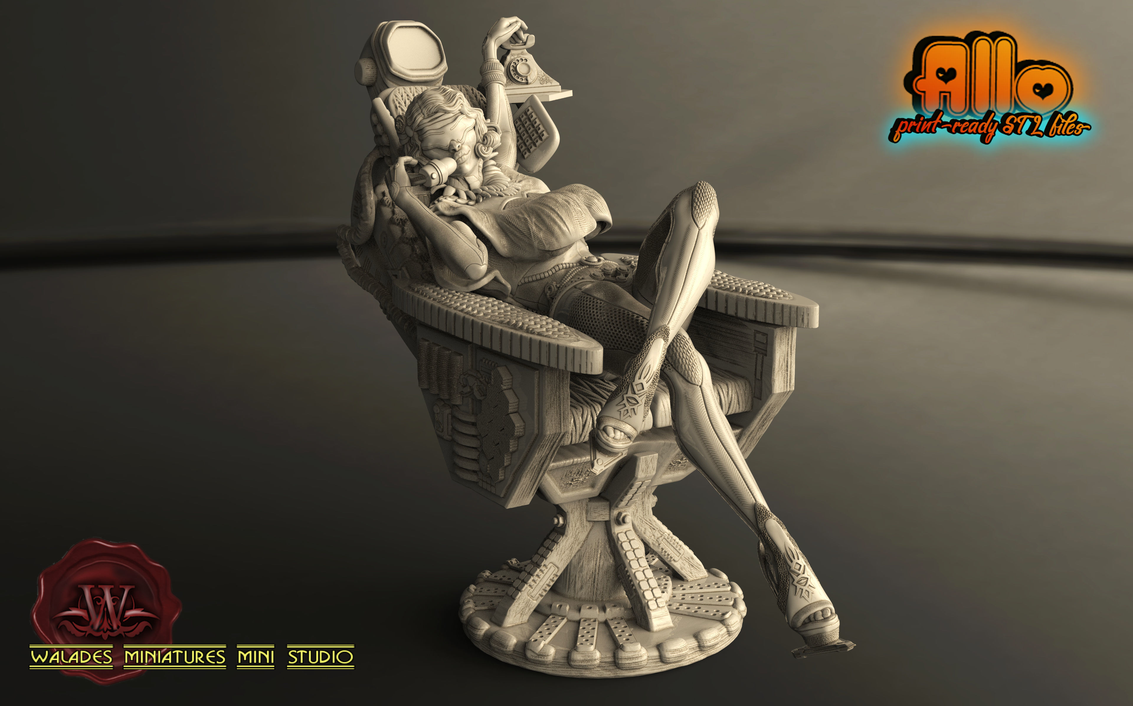 ALLO cyberwoman 3D print model_7